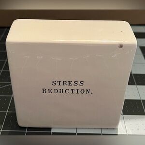 Rae Dunn Ceramic Paperweight Stress Reduction Bang Head Here